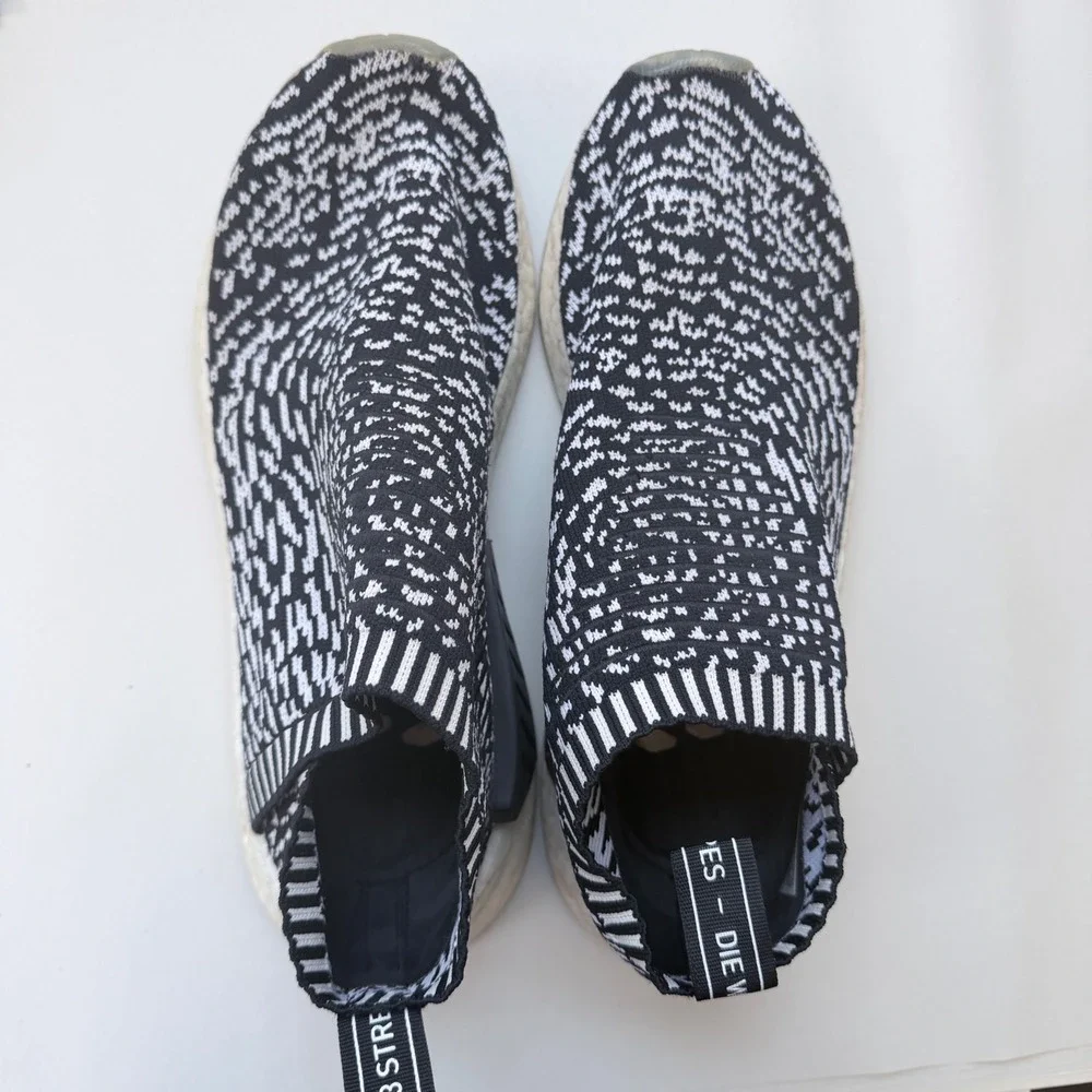 Adidas NMD CS2 PK City Sock Black White Glitch Men 9 BY3012 Boost Sneakers